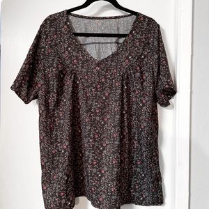 KHOLS Floral V-Neck Top